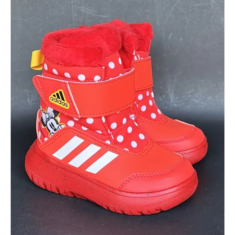 Adidas X Disney Winterplay Minnie Mouse Red Snow Boots 6.5 Baby Size NWB
